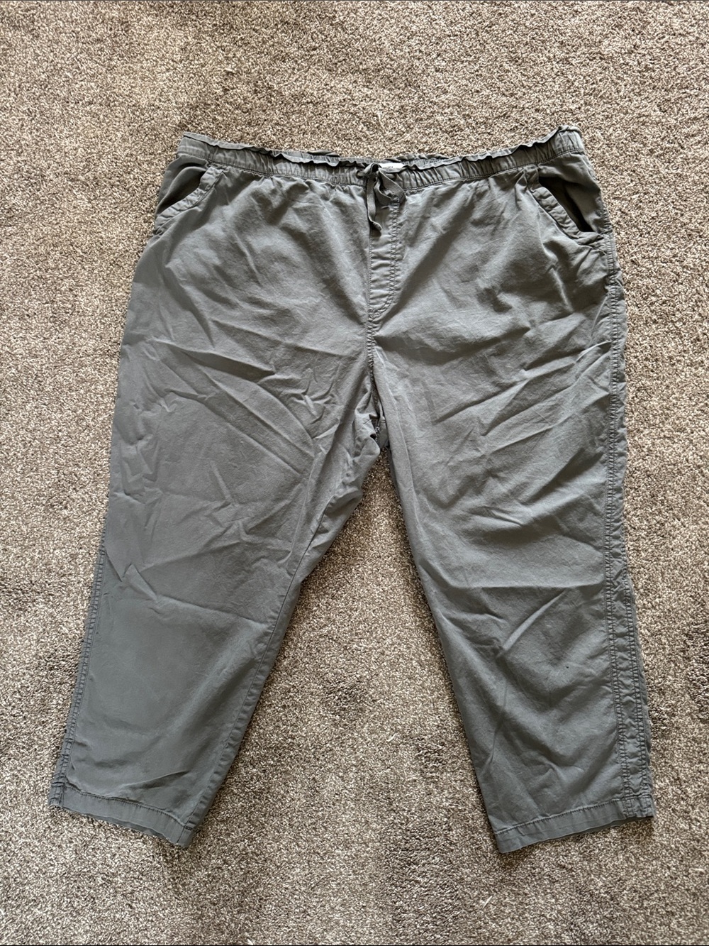 Sonoma Olive Green Casual Drawstring Chinos